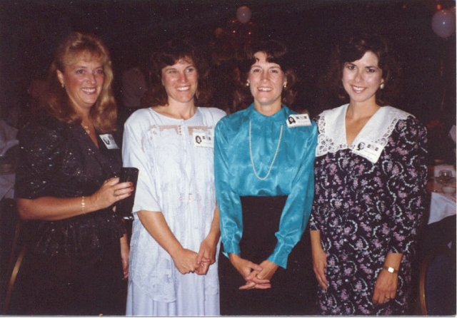 Debb Mauer, Karen Rasmussen Aronson, Margaret Shellenberg Herald and Nancy Neibuhr Parker at the last reunion...20 years ago?!